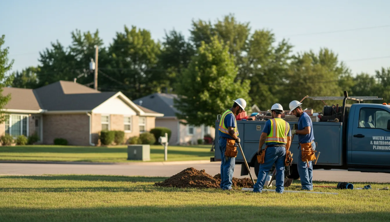 Residential water line and bathroom plumbing service in Wolcott, IN